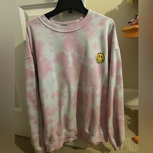 Pink Smiley Face Crewneck